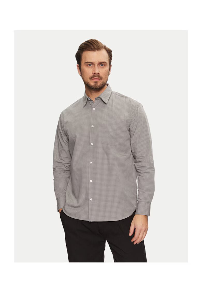 Jack and Jones Camasa barbati - 304801402 - Bumbac organic/Bumbac - Gri - Gri