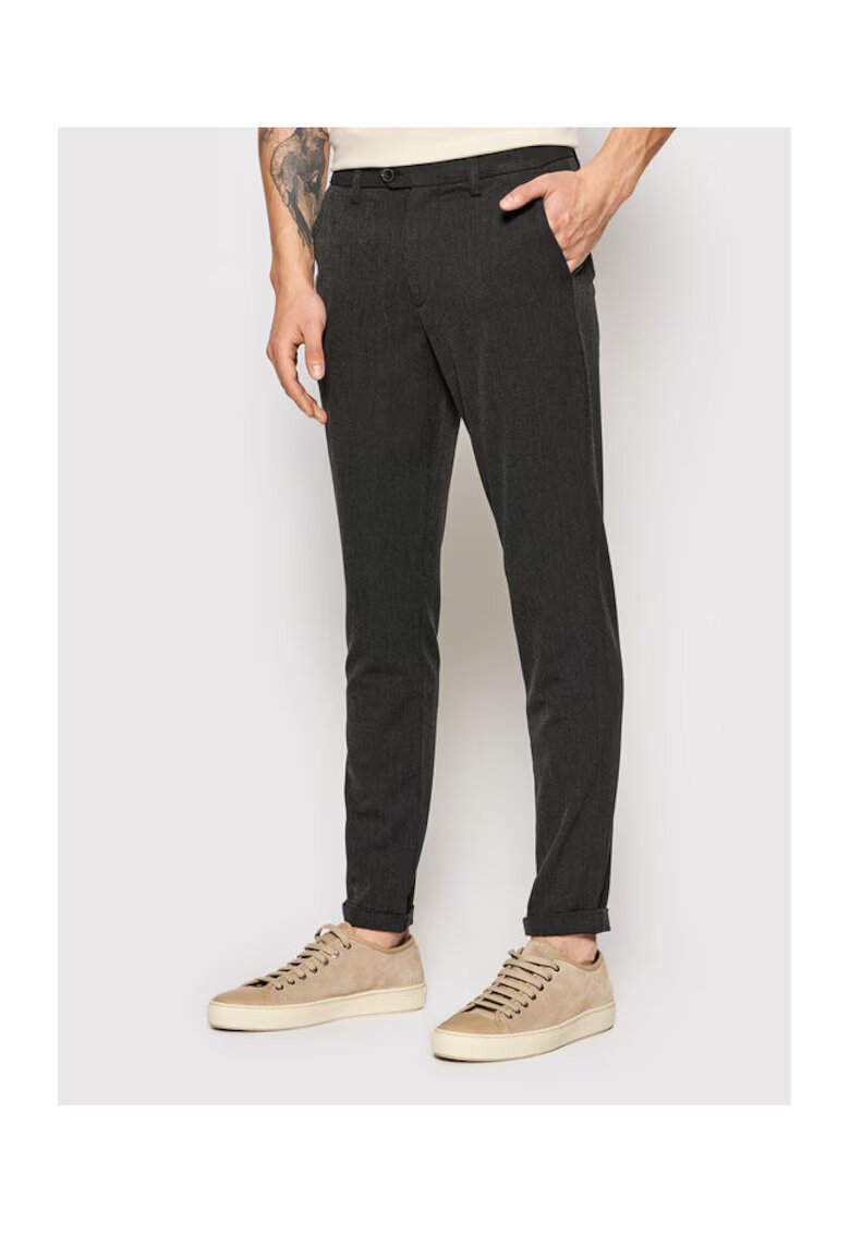 Jack and Jones Pantaloni barbati - 208773225 - Poliester/Viscoza - Gri - Gri