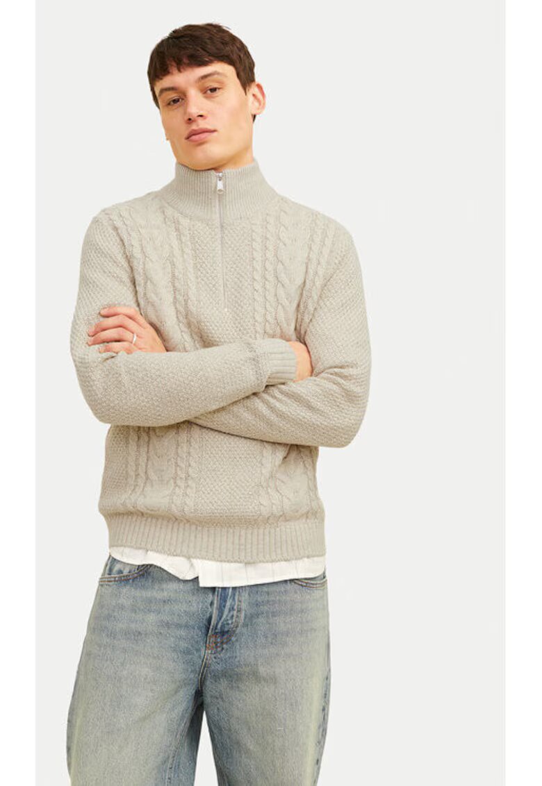 Jack and Jones Pulover barbati - 304372902 - Acril - Bej - Bej