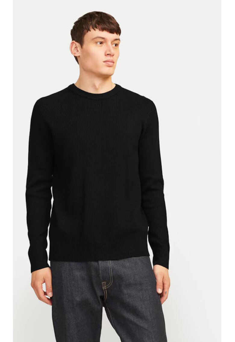 Jack & Jones Pulover barbati - 304514104 - Poliester reciclat/Bumbac - Negru - Negru