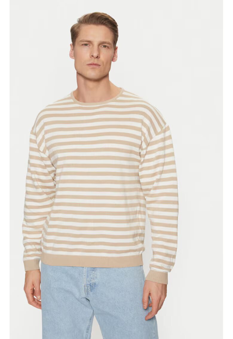 Jack and Jones Pulover barbati - 304800818 - Bumbac - Bej - Bej