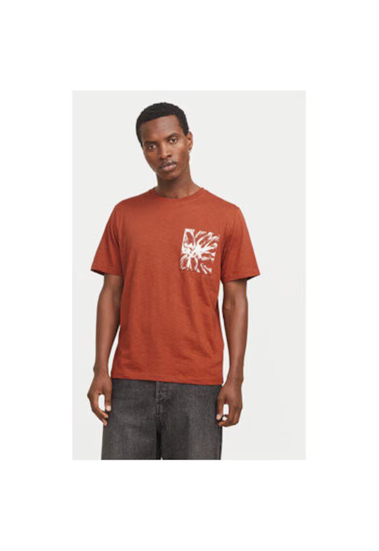 Jack and Jones Tricou barbati - 304778476 - Bumbac - Maro - Maro