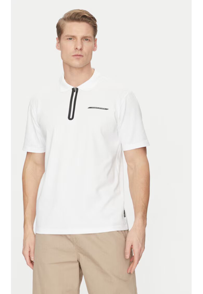 Jack and Jones Tricou barbati - 304778865 - Bumbac/Poliester - Alb - Alb