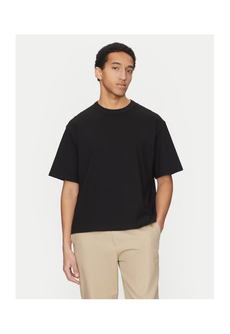 Jack and Jones Tricou barbati - 304781018 - Bumbac - Negru - Negru