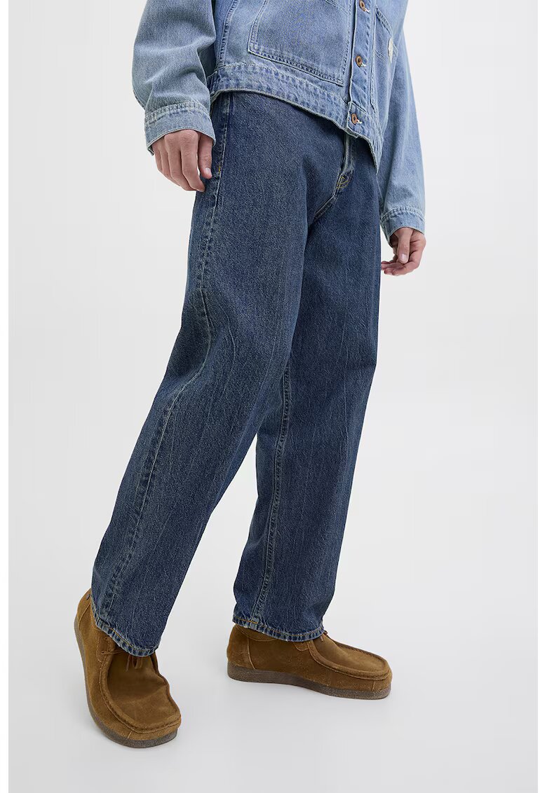 Jack  Jones Blugi cu croiala dreapta si model cu 5 buzunare - Albastru inchis
