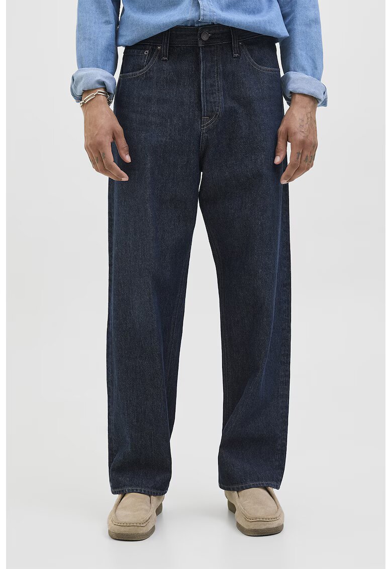 Jack  Jones Blugi din denim cu talie inalta - Bleumarin
