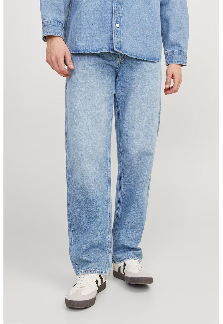 Jack & Jones Blugi drepti cu talie medie - Albastru deschis