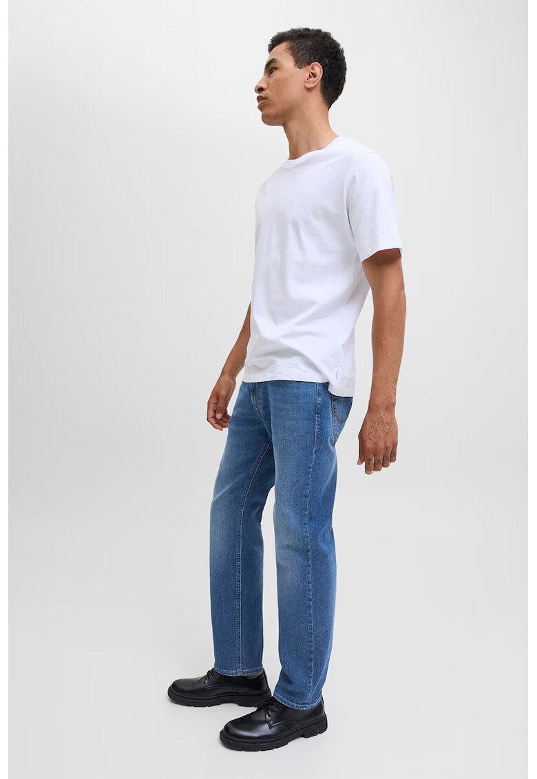 Jack  Jones Blugi regular fit cu talie medie - Albastru