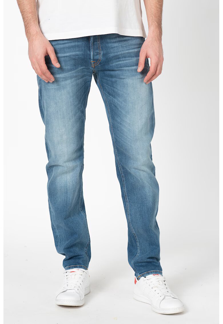 Jack  Jones Blugi relaxed fit - cu aspect decolorat Mike - Albastru