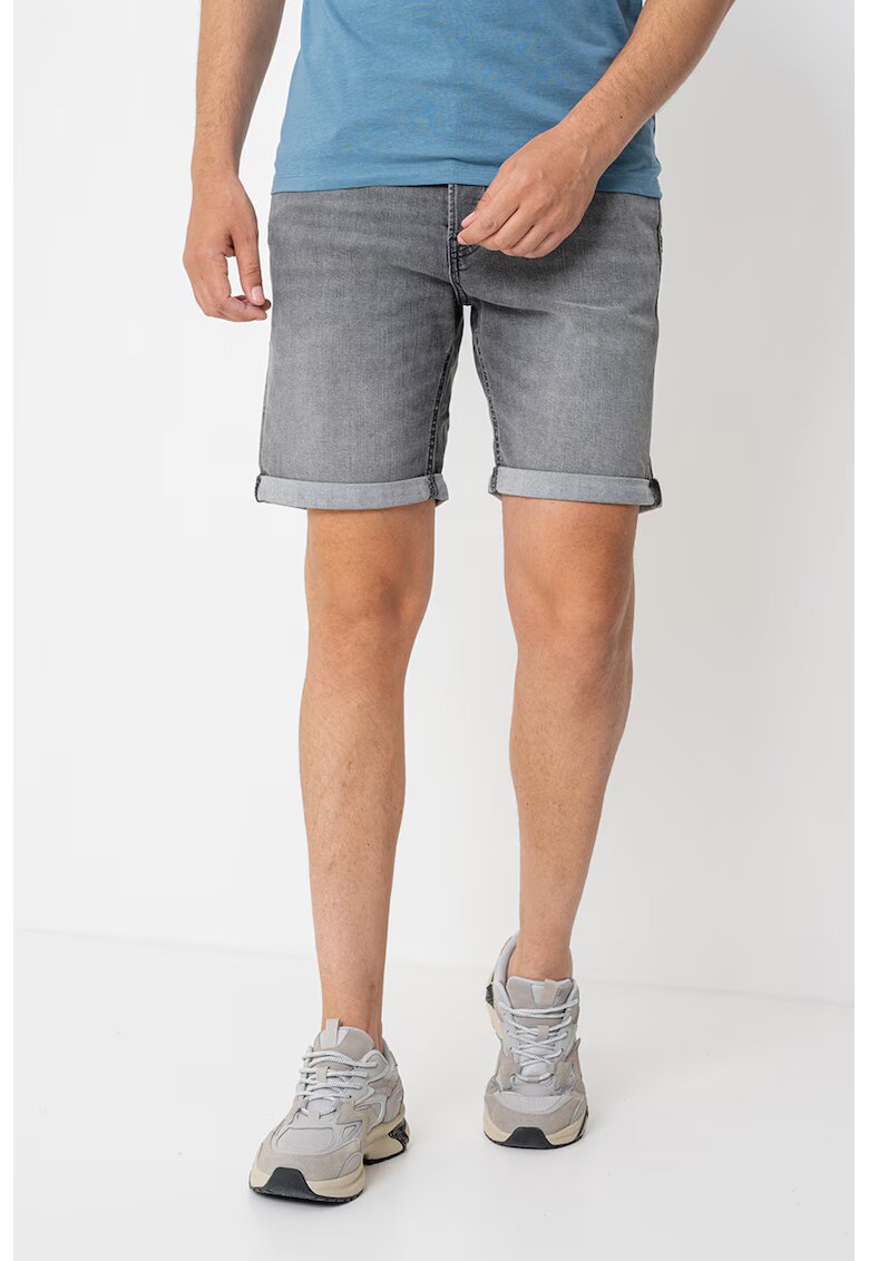 Jack  Jones Blugi scurti cu talie medie si buzunare - Gri inchis