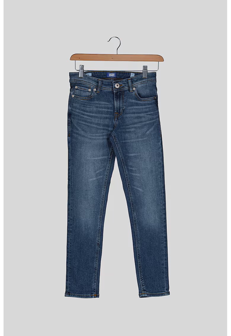 Jack  Jones Blugi slim fit cu aspect decolorat Glenn - Albastru