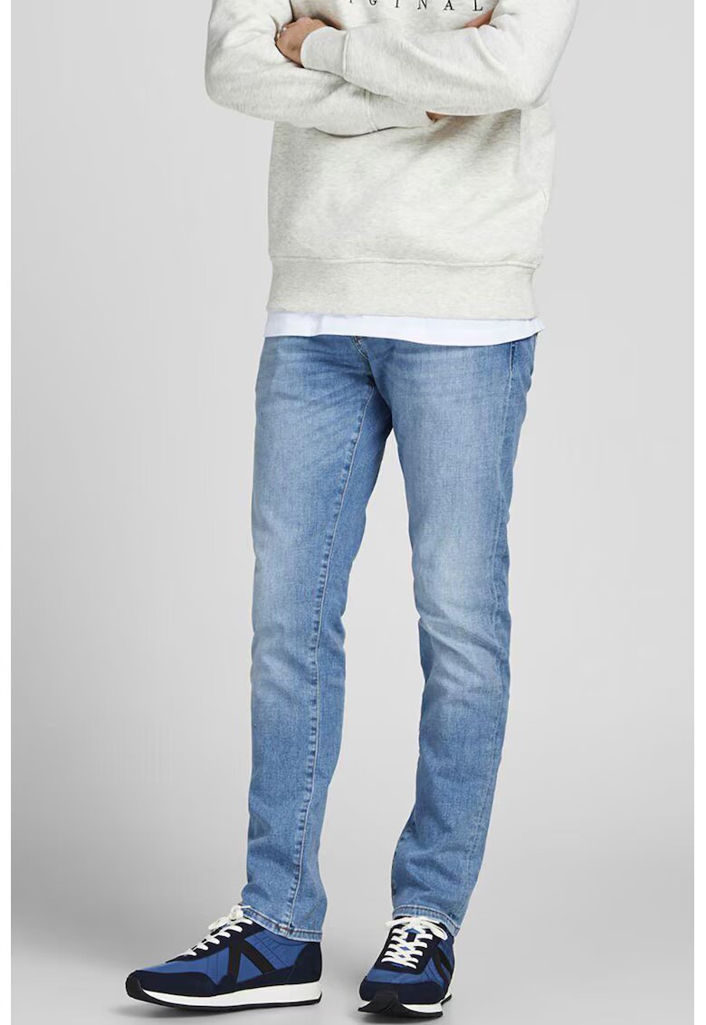 Jack  Jones Blugi slim fit cu model uni - Albastru deschis