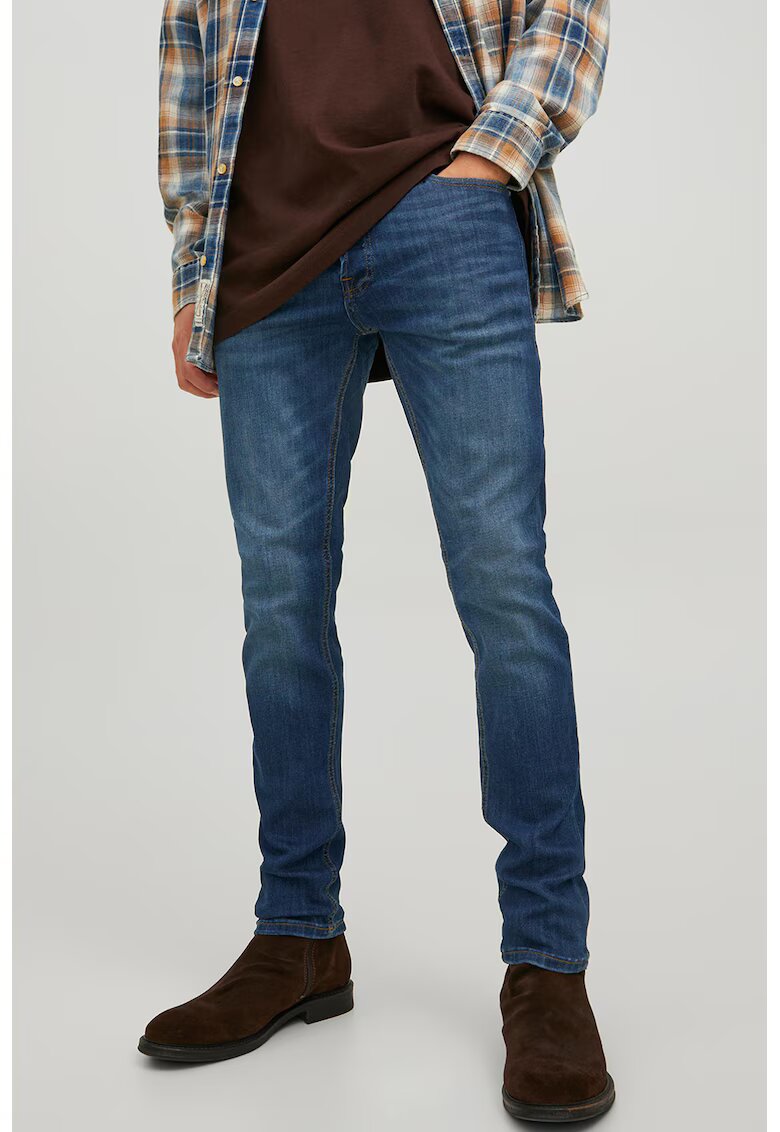 Jack  Jones Blugi slim fit cu nasturi Glenn Original AM 117 - Albastru inchis