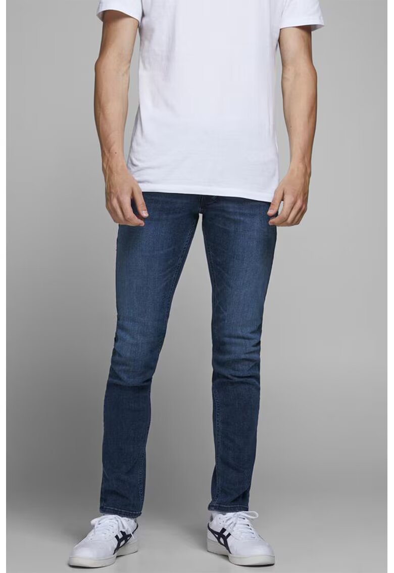 Jack  Jones Blugi slim fit din amestec de bumbac organic - Albastru inchis
