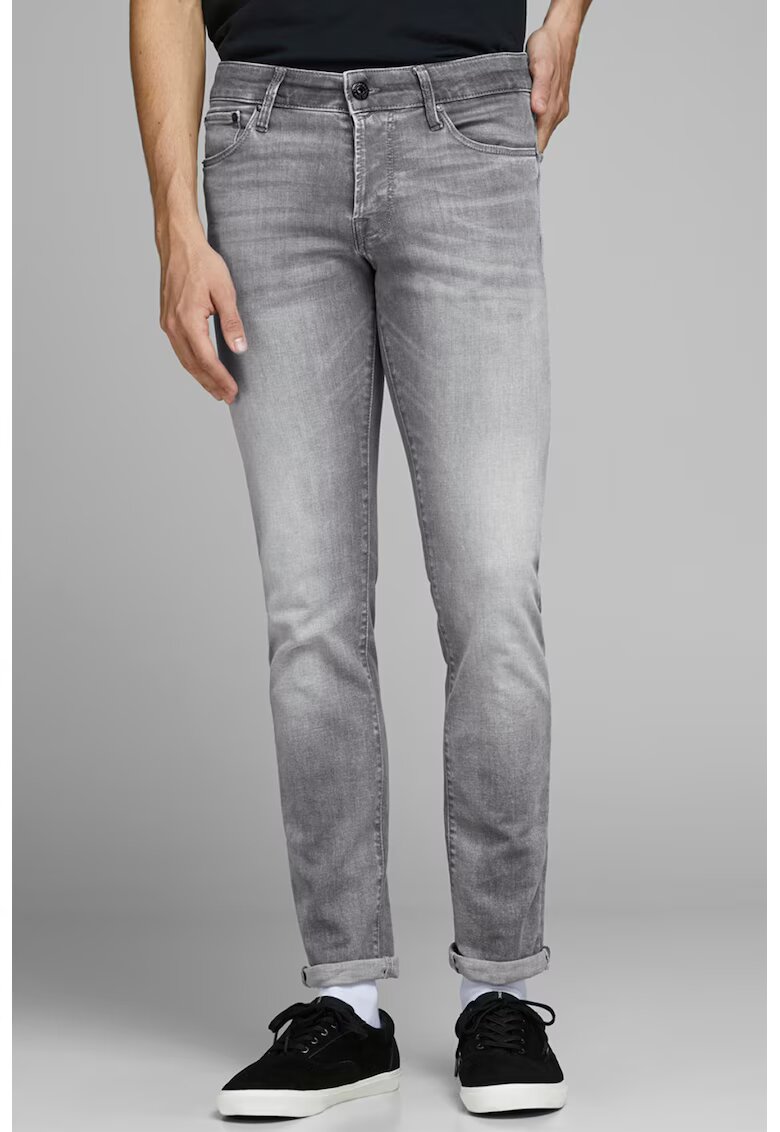 Jack  Jones Blugi slim fit Glenn Icon - Alb/Gri