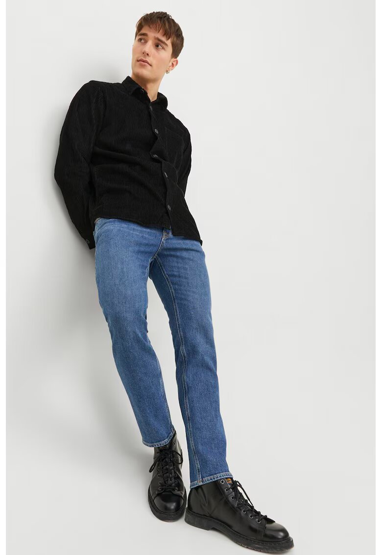 Jack  Jones Blugi uni cu talie medie - Albastru inchis