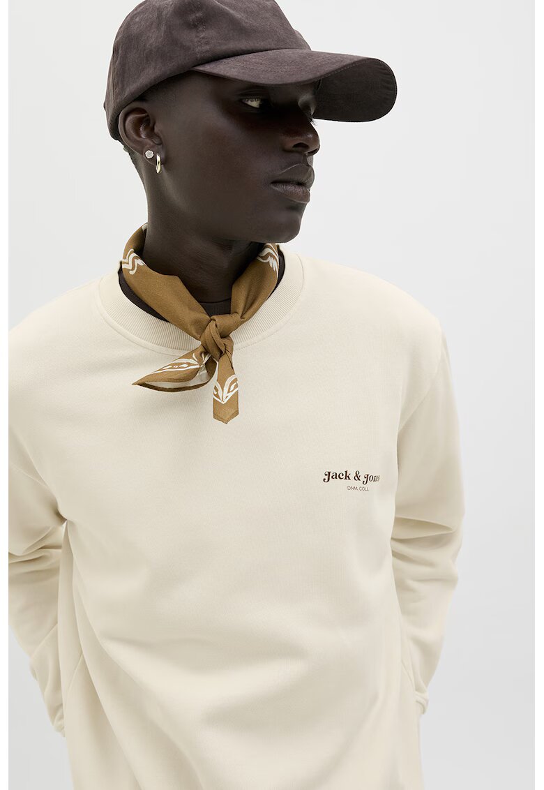 Jack & Jones Bluza de trening din amestec de bumbac - Crem