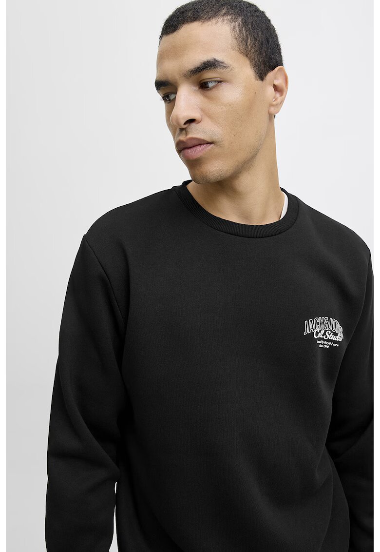 Jack & Jones Bluza de trening regular-fit cu decolteu la baza gatului Makoto - Negru