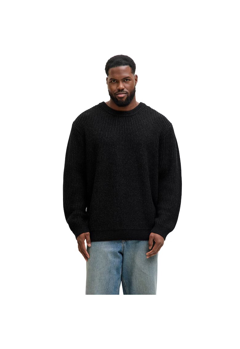 Jack & Jones Bluza JACK &JONES Bleeker Knit Crew BF PLS 52300 - Negru
