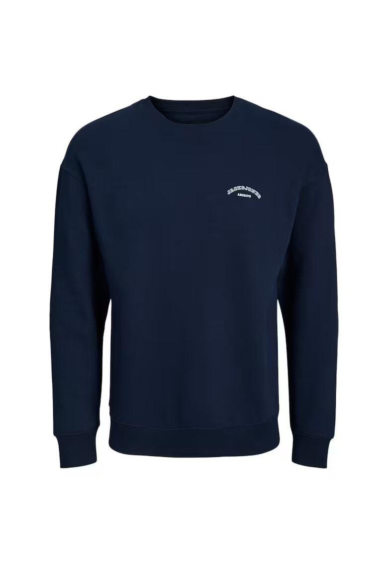 Jack & Jones Bluza JACK &JONES College Logo Crew PLS 53563 - Albastru inchis