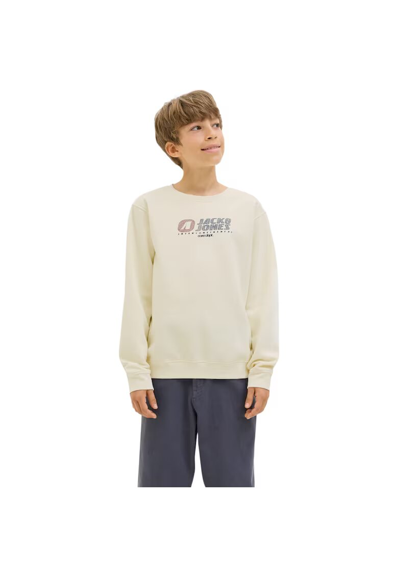 Jack  Jones Bluza JACK &JONES Tier Print Crew SN JNR 47704 - Bej