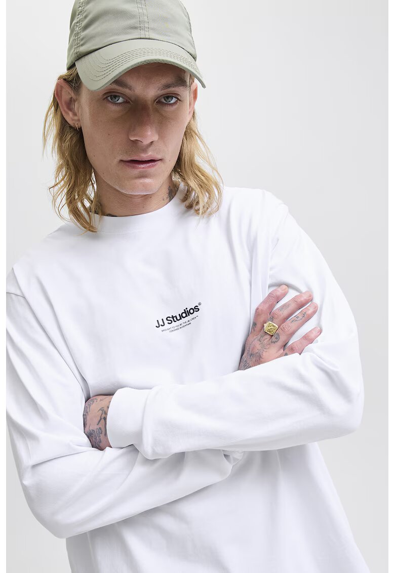 Jack & Jones Bluza lejera din bumbac organic - Alb