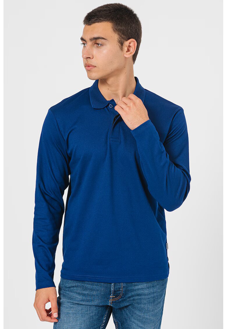 Jack & Jones Bluza polo din amestec de bumbac organic - Albastru royal