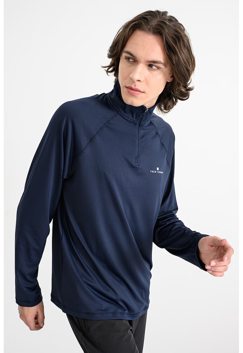 Jack & Jones Bluza slim fit cu model text - Bleumarin