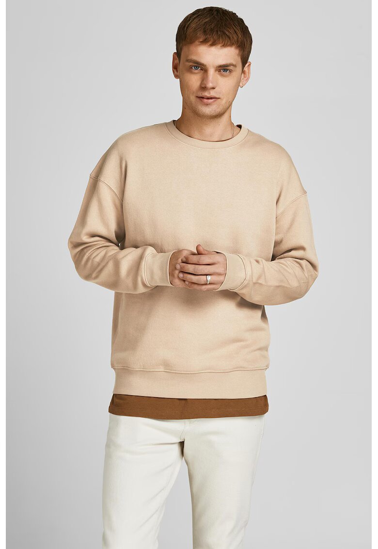 Jack  Jones Bluza sport regular fit cu maneci cazute - Maro camel