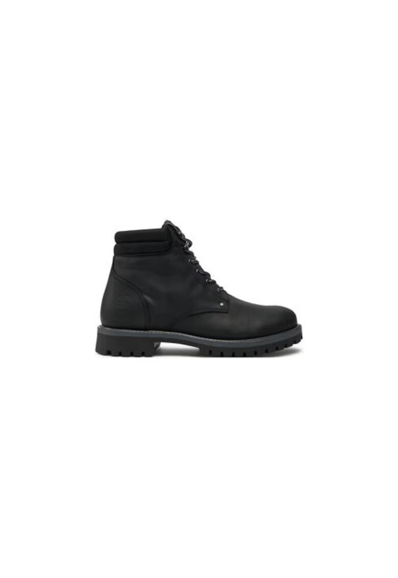 Jack  Jones Bocanci de drumetie barbati Jack Jones - 12257999 - Piele naturala - Negru - Negru