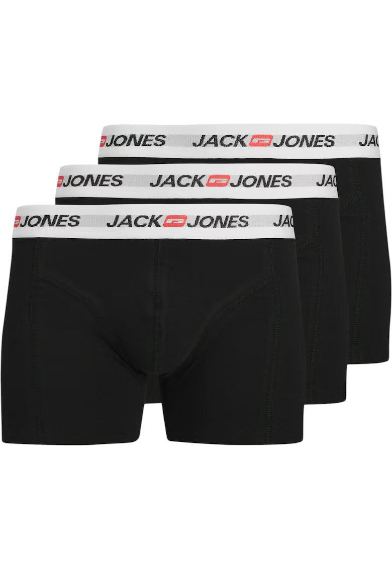 Jack  Jones Boxeri JACK &JONES Corp Old Logo Trunks 3 perechi 48929 - Negru
