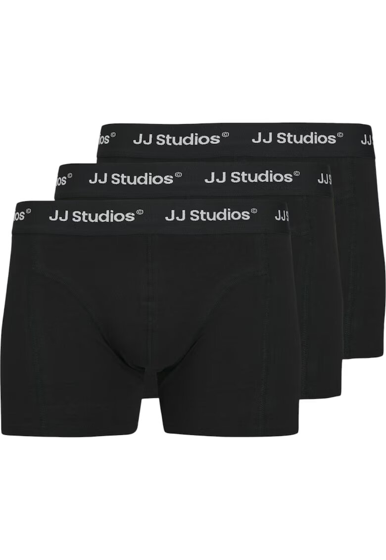 Jack  Jones Boxeri JACK &JONES Soho Solid Trunks 3 perechi 47476 - Negru
