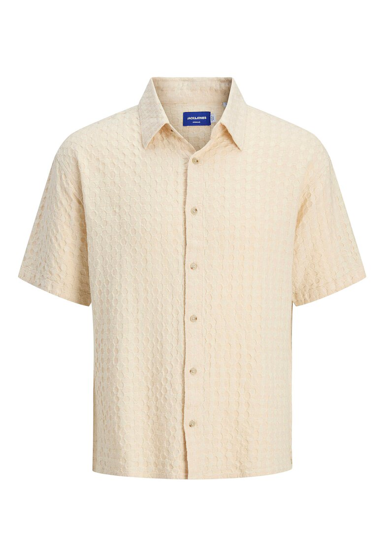 Jack  Jones Camasa barbati Jack Jones - 12277184 - Bumbac - Bej - Bej