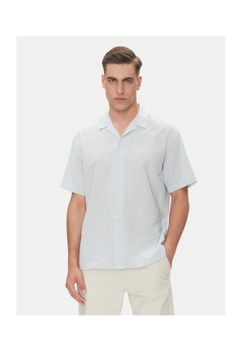 Jack  Jones Camasa barbati Jack Jones - 12277185 - Bumbac - Albastru - Albastru