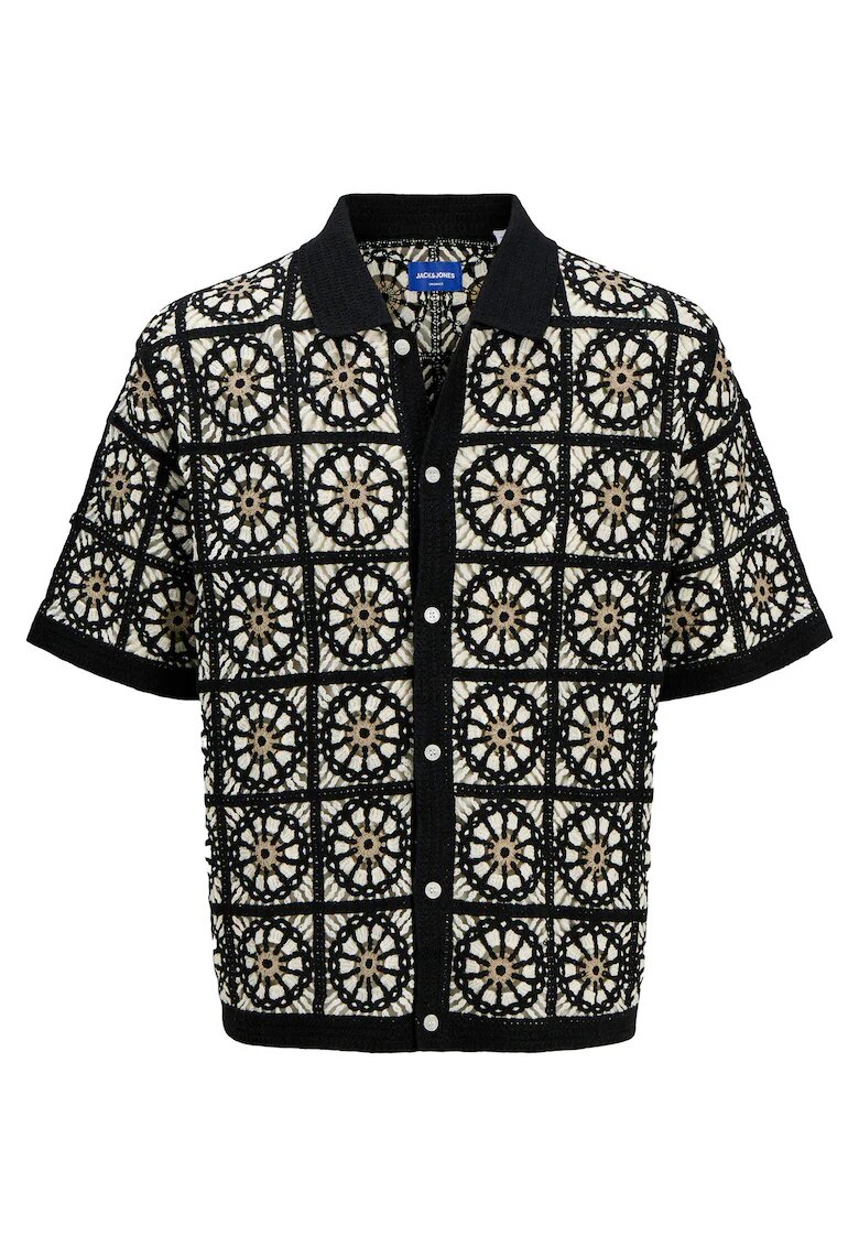 Jack  Jones Camasa barbati Jack Jones - 12278724 - Bumbac/Acril - Negru - Negru