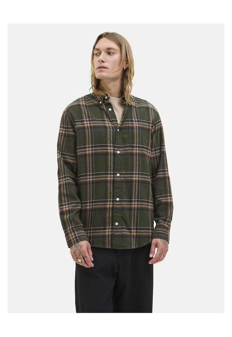 Jack & Jones Camasa barbati verde - bumbac