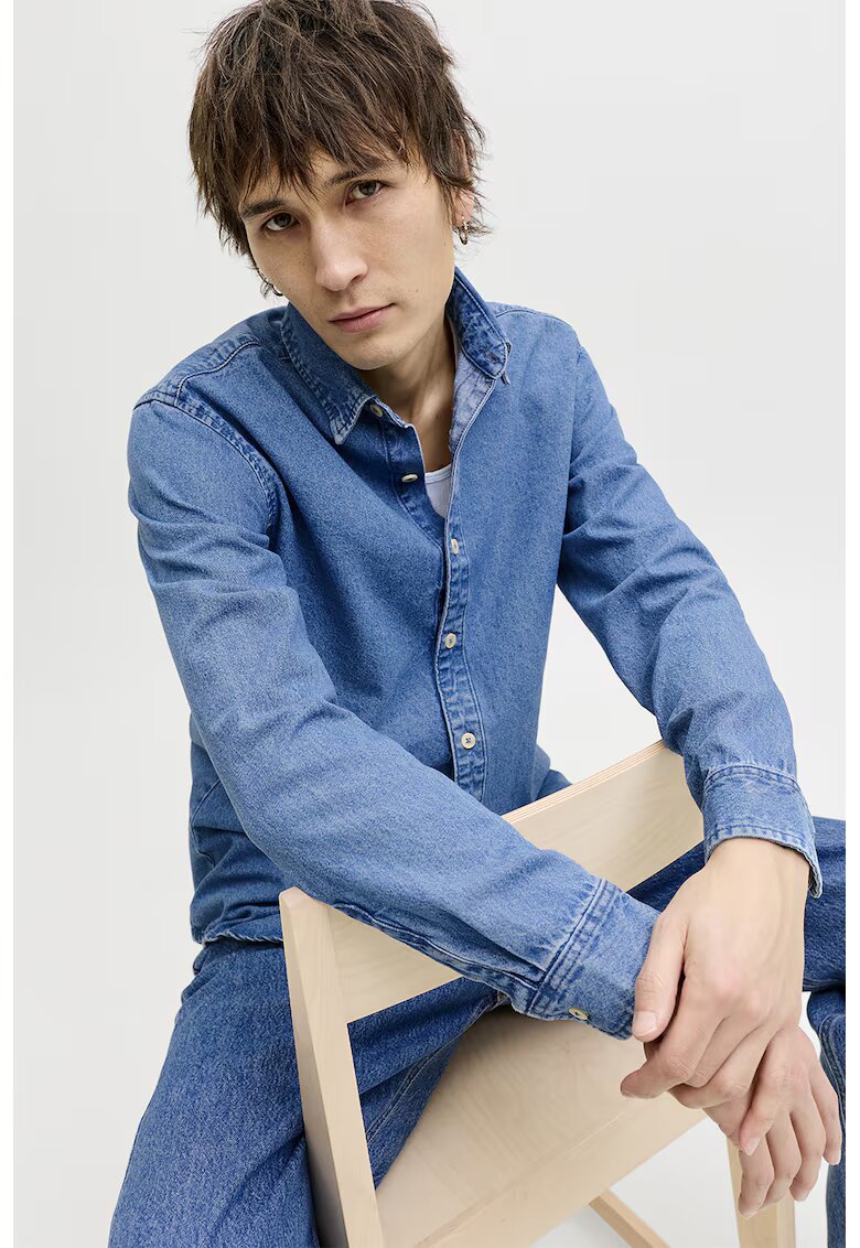 Jack & Jones Camasa din denim cu maneci lungi - Albastru deschis