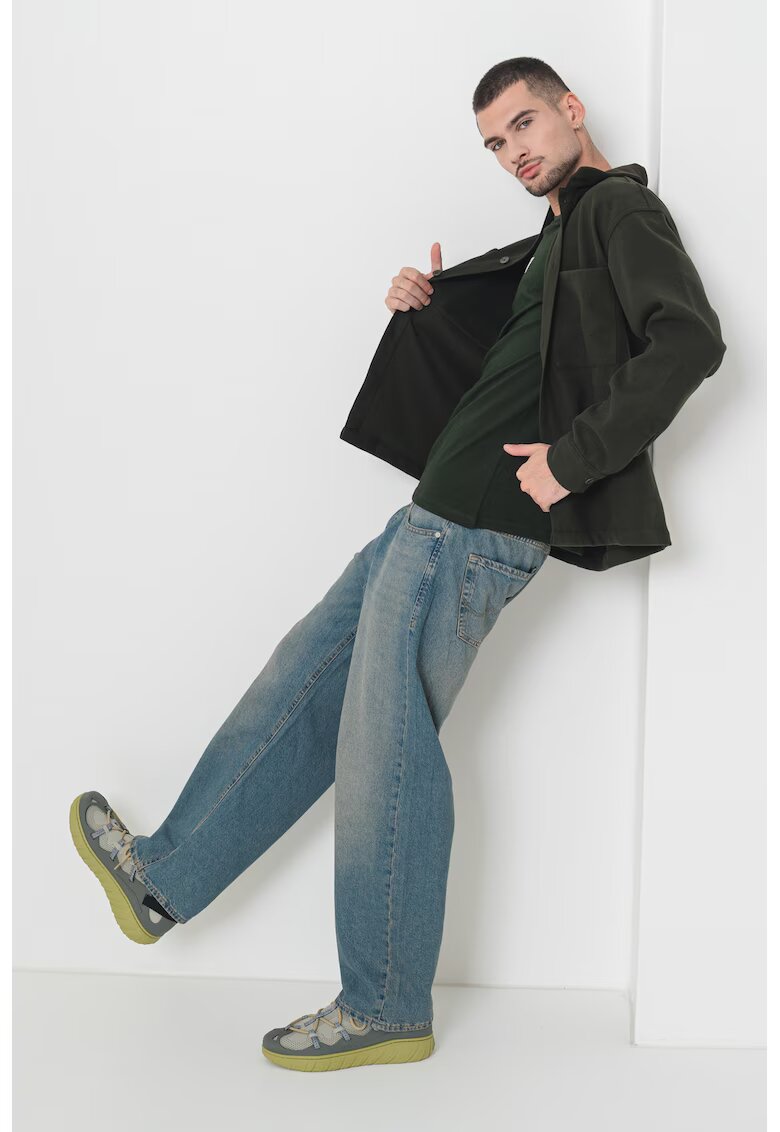 Jack & Jones Camasa uni cu buzunare aplicate - Verde englez