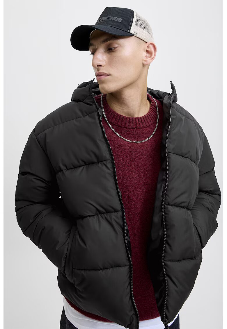 Jack  Jones Geaca cu vatelina si buzunare laterale - Negru