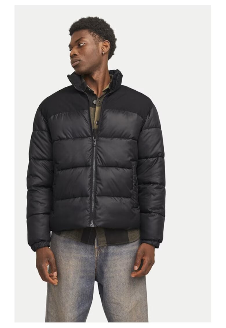 Jack & Jones Geaca cu vatelina si guler mediu - Negru