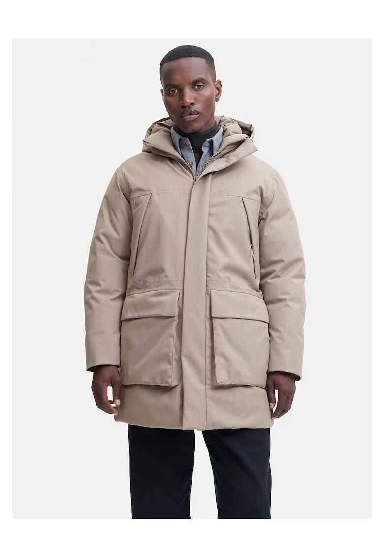 Jack & Jones Geaca de iarna barbati bej - material rezistent