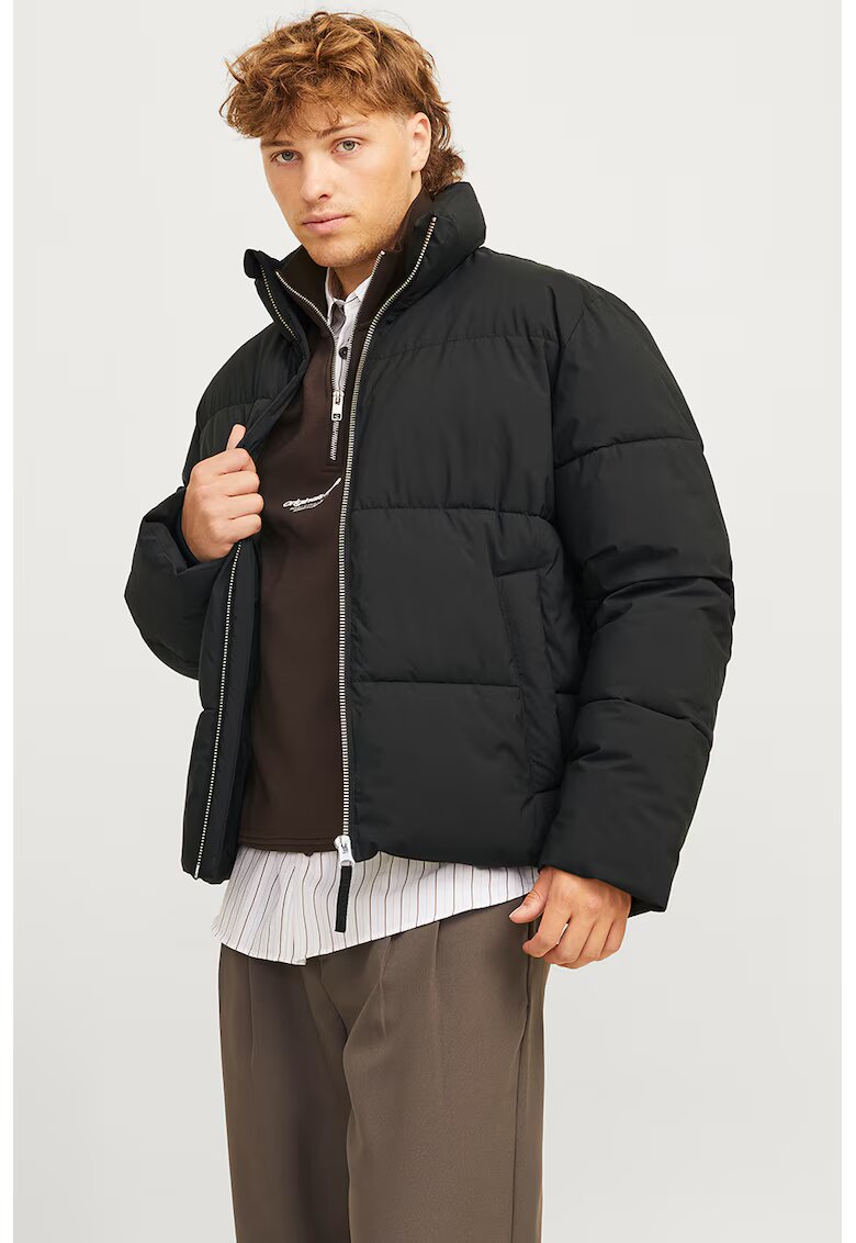 Jack  Jones Geaca matlasata cu buzunare laterale - Negru