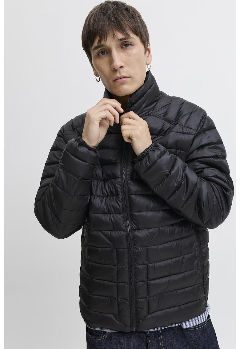 Jack  Jones Geaca matlasata cu fermoar - Negru