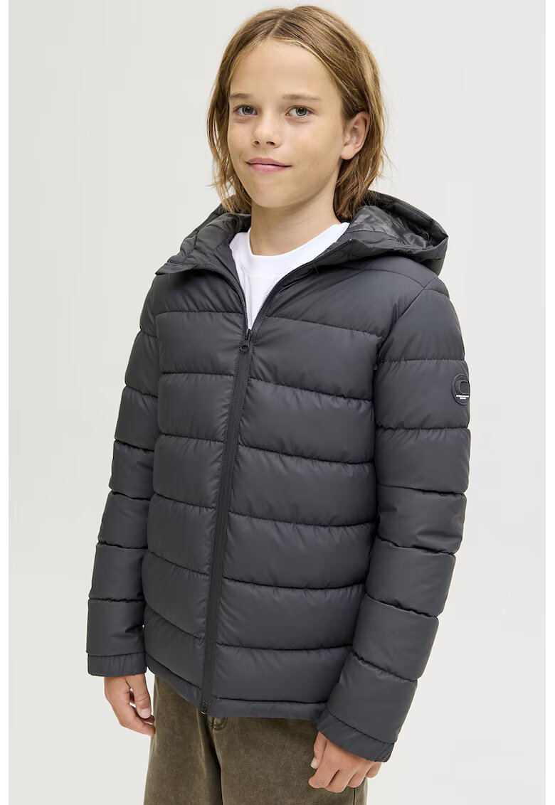 Jack & Jones Geaca matlasata cu gluga - Negru stins