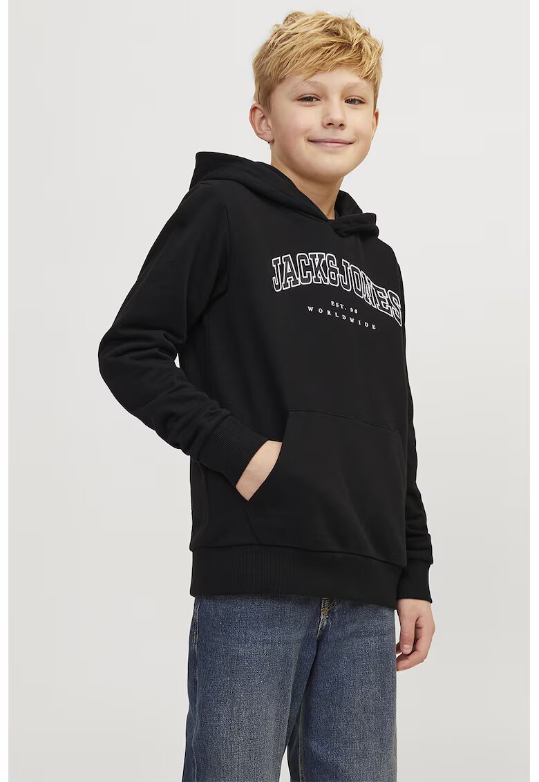 Jack  Jones Hanorac cu imprimeu logo - Alb/Negru