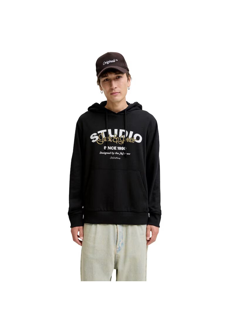 Jack & Jones Hanorac JACK &JONES Yuki Sweat Hood BF 52221 - Negru