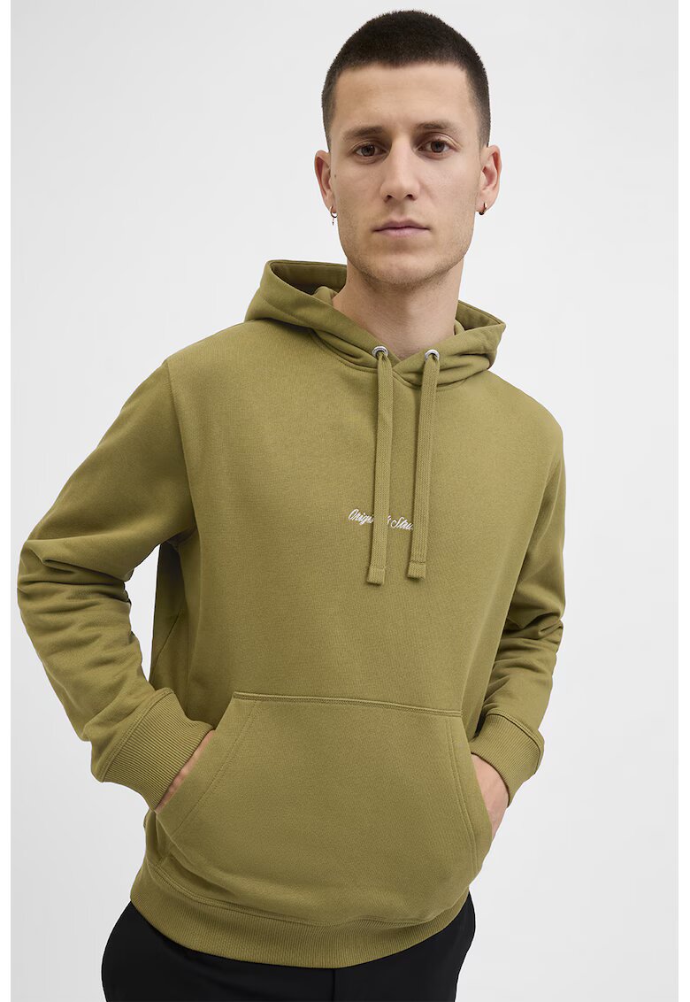 Jack & Jones Hanorac relaxed fit cu buzunar kangaroo - Verde masliniu