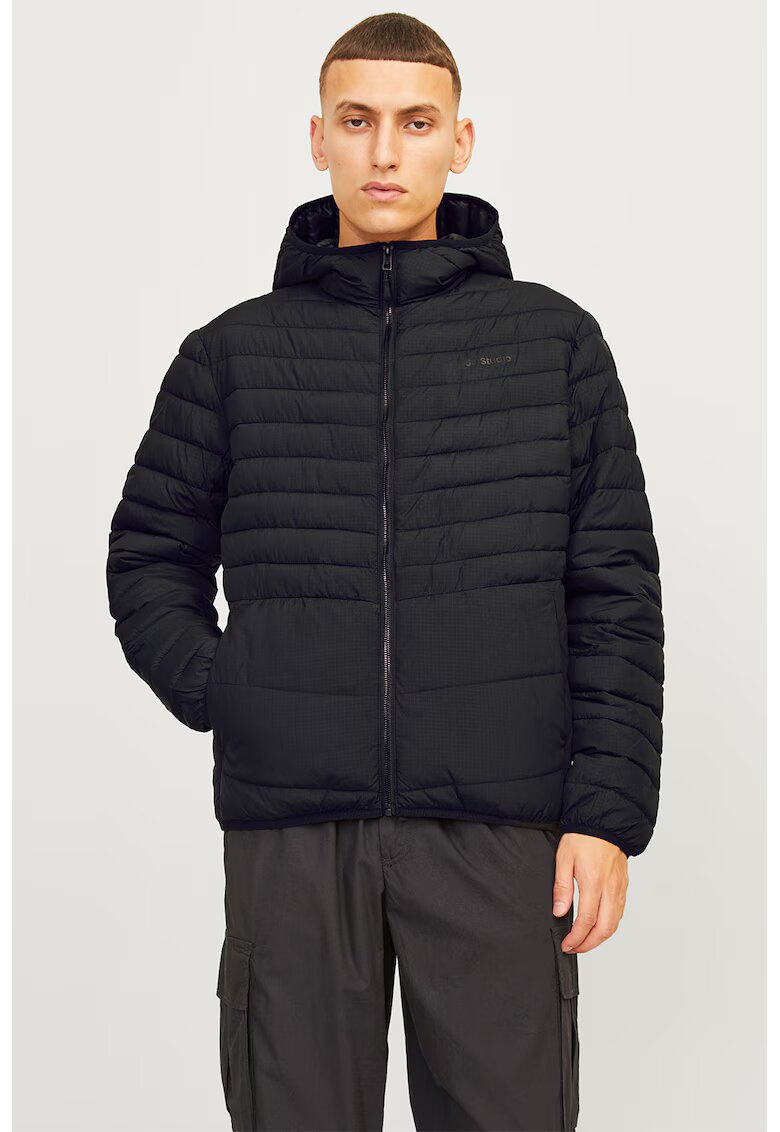 Jack  Jones Jacheta cu vatelina si gluga - Negru