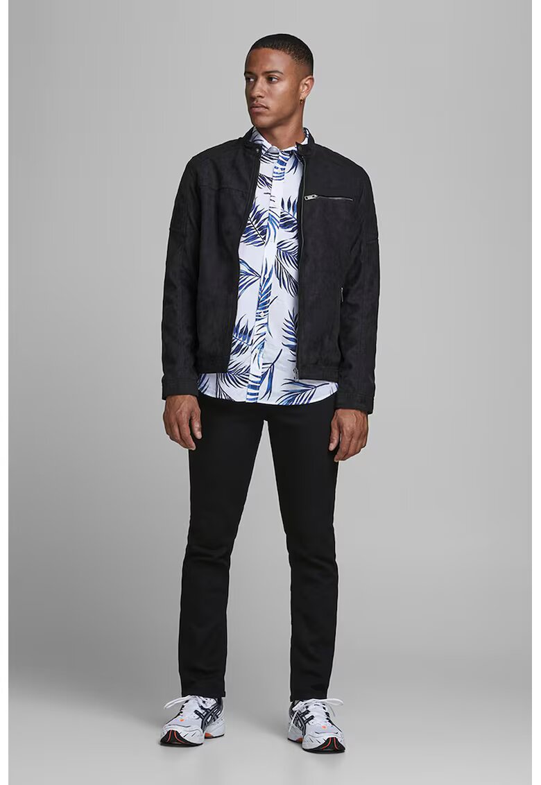 Jack  Jones Jacheta de piele ecologica Rocky - Negru stins