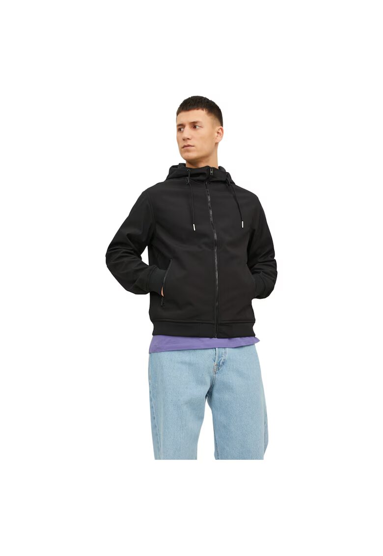 Jack & Jones Jacheta JACK &JONES Basic Softshell Hood 50478 - Negru